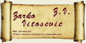 Žarko Vitošević vizit kartica